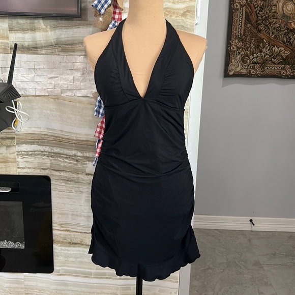 Athleta Women’s One Piece Swimsuit Halter Tie Dress. Size M - Picture 2 of 13